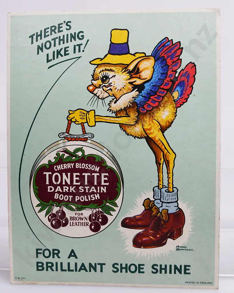 SHOW CARDS, CHERRY BLOSSOM TONETTE BOOT POLISH, DARKALINE STAIN Image 1++