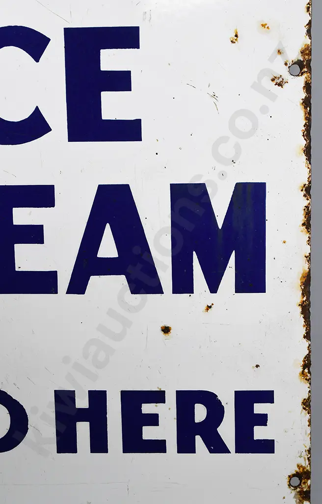 PERFECTION ICE CREAM SOLD HERE ENAMEL SIGN Image 1++