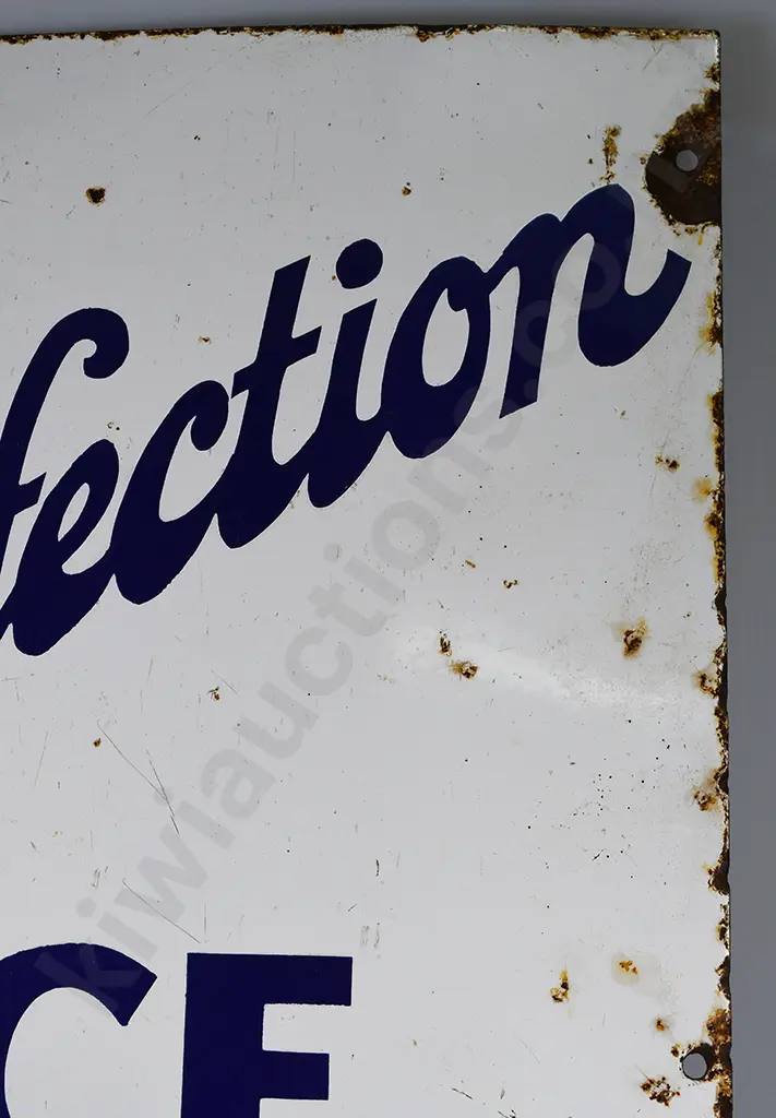 PERFECTION ICE CREAM SOLD HERE ENAMEL SIGN Image 1++