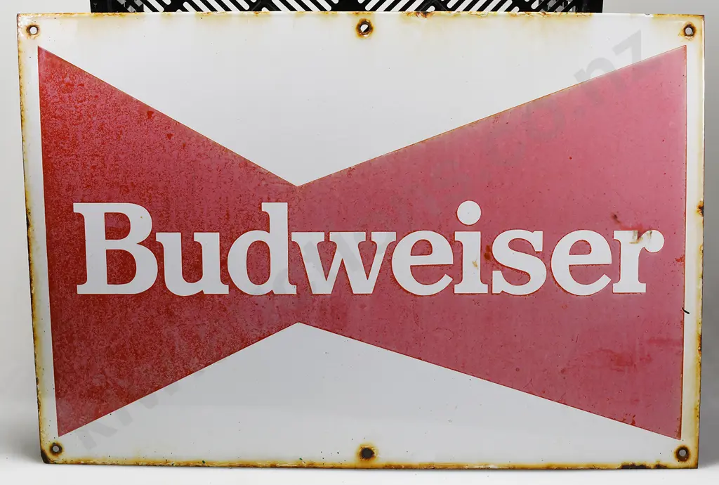 BUDWEISER ENAMEL SIGN Image 1++