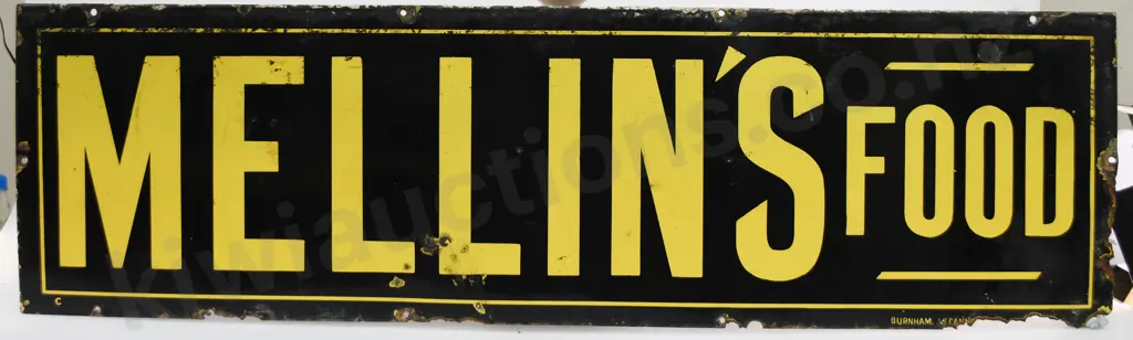 MELLINS FOOD ENAMEL SIGN Image 1++