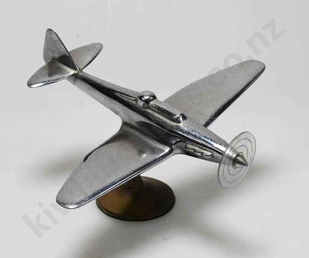 CHROME MODEL AIRPLANE ON STAND - 1 Image 1++