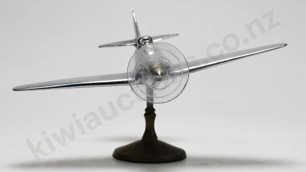 CHROME MODEL AIRPLANE ON STAND - 1 Image 1++