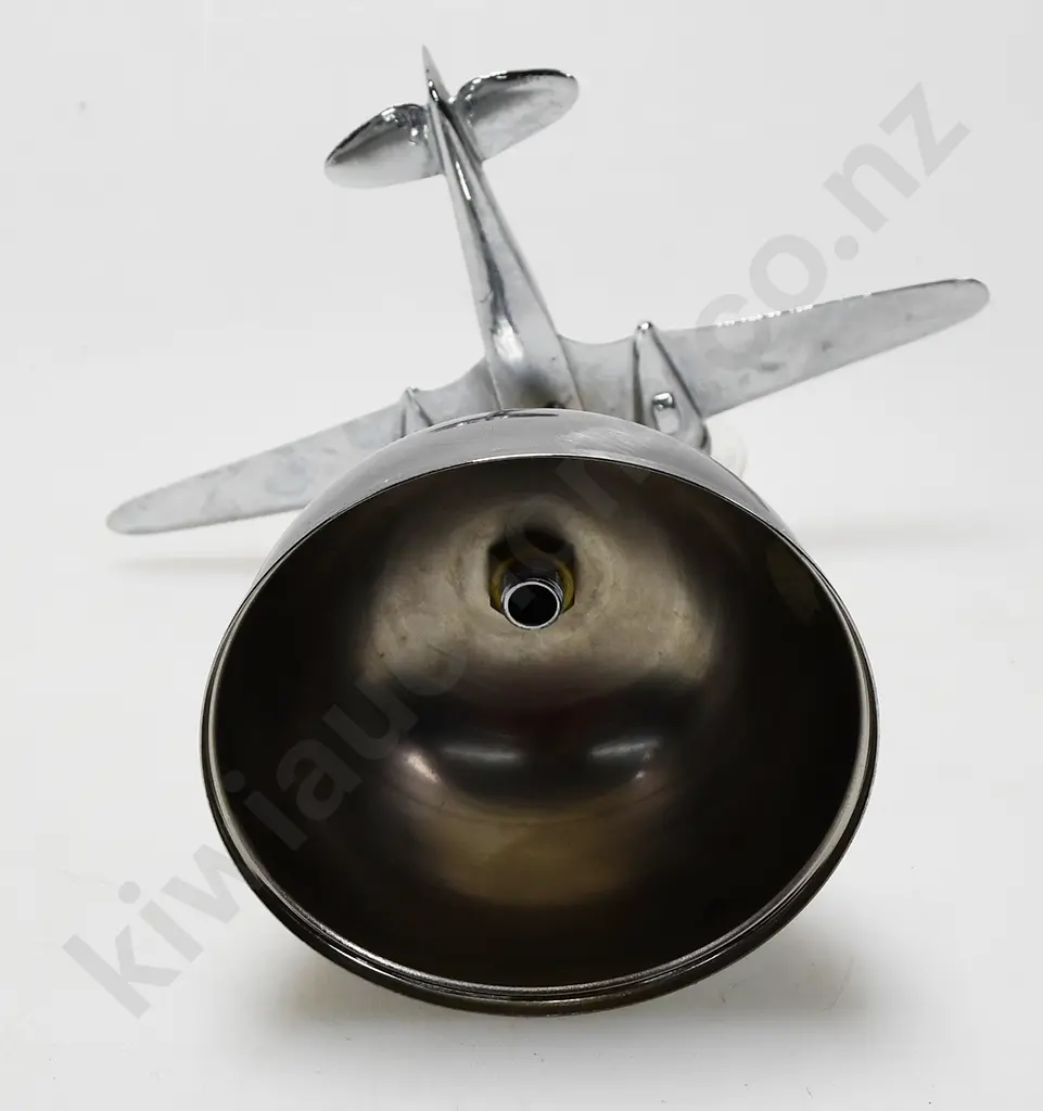 CHROME PLATED MODEL AIRPLANE ON STAND Image 1++