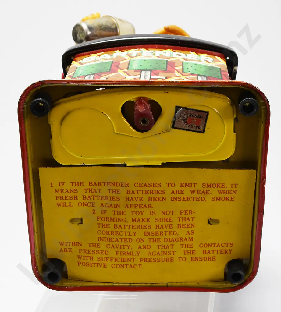 EARLY JAPANESE MADE TIN TOY - BARTENDER Image 1++
