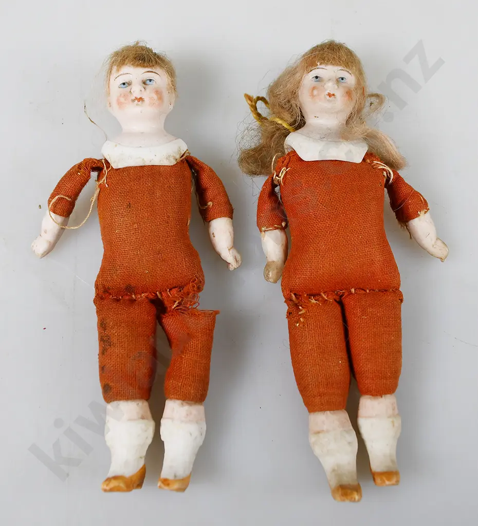 BOY & GIRL GERMAN BISQUE DOLLS Image 1++