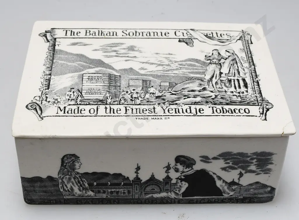 BALKAN SOBRANIE TURKISH CIGARETTES CERAMIC CASE Image 1++
