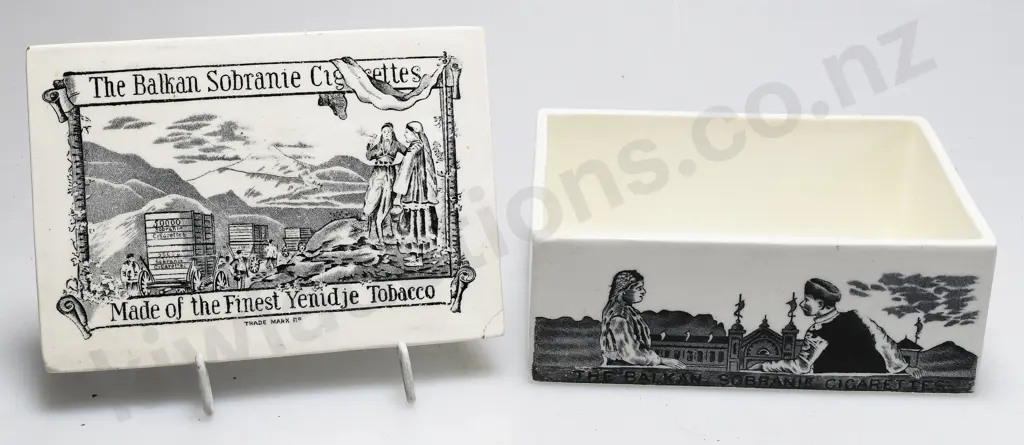 BALKAN SOBRANIE TURKISH CIGARETTES CERAMIC CASE Image 1++