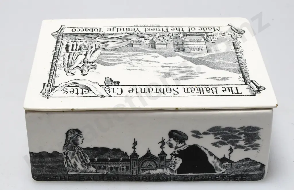 BALKAN SOBRANIE TURKISH CIGARETTES CERAMIC CASE Image 1++