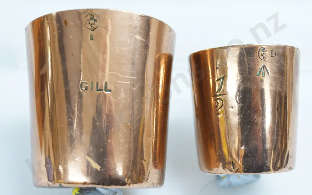GEORGIAN COPPER MEASURE MUGS Image 1++