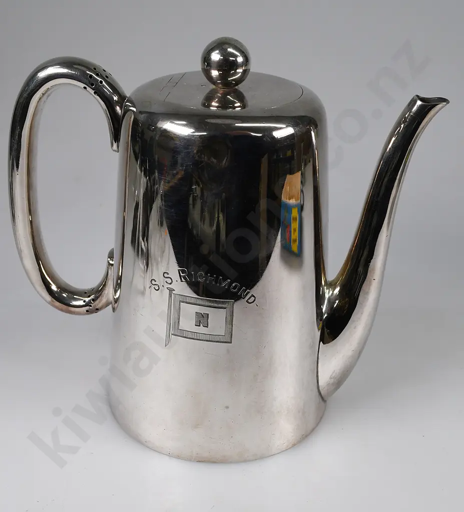 S S RICHMOND SILVER PLATED COFFEE POT Image 1++