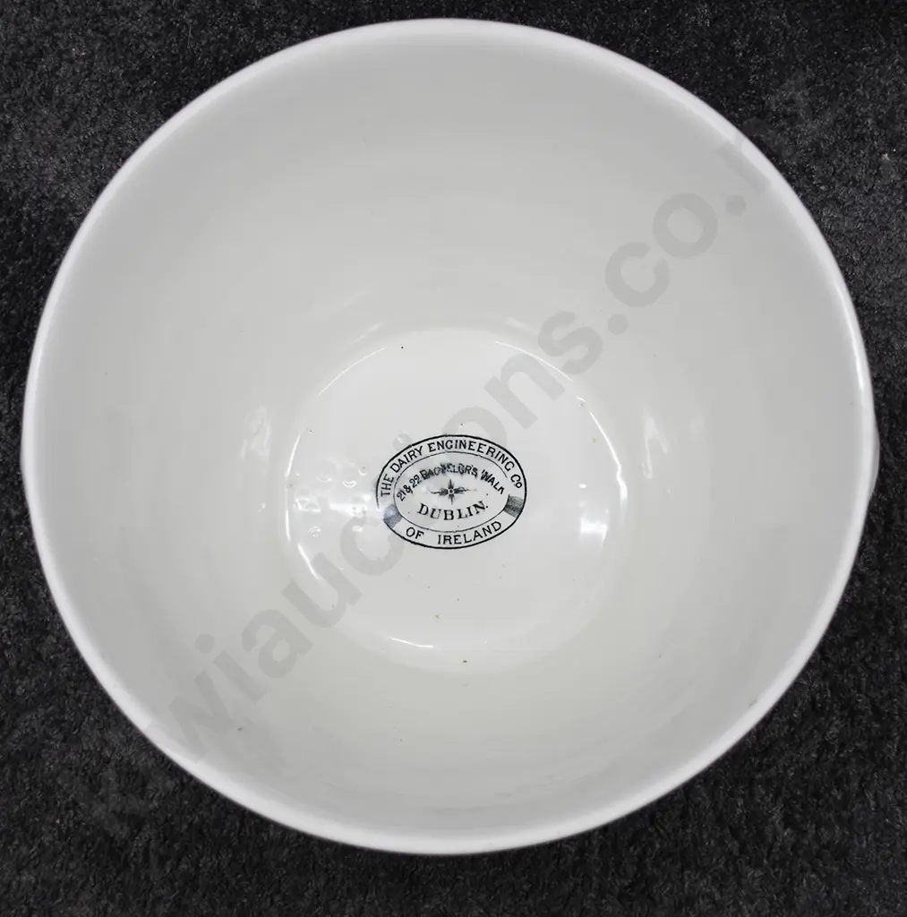 LARGE CERAMIC MILK PAIL, THE DAIRY ENGINEERING CO OF IRELAND Image 1++