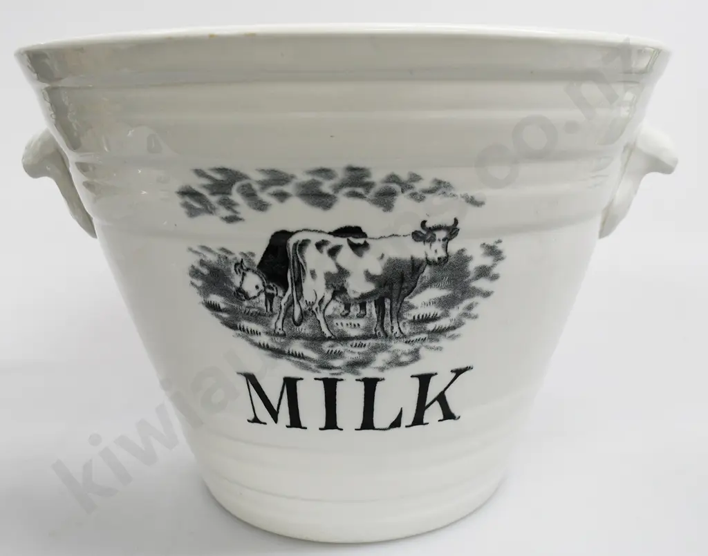 LARGE CERAMIC MILK PAIL, THE DAIRY ENGINEERING CO OF IRELAND Image 1++