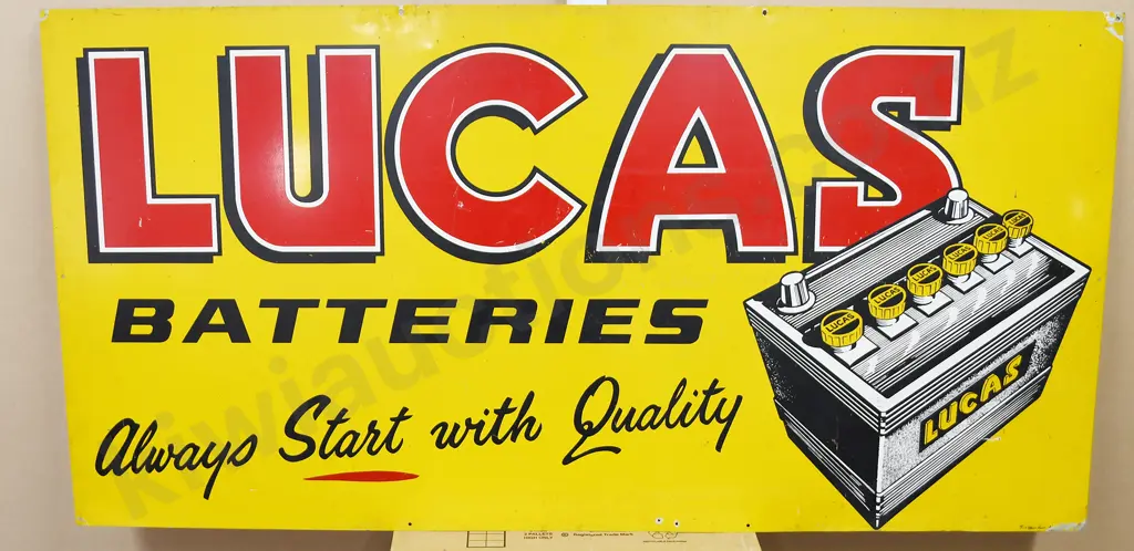 LUCAS BATTERIES TIN SIGN Image 1++
