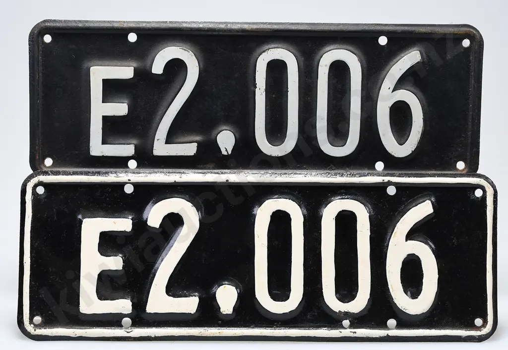 NZ NUMBER PLATES E2-006, 1937-1938 Image 1++