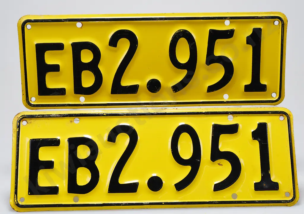 NZ NUMBER PLATES EB2-951, 1961-1965 Image 1++
