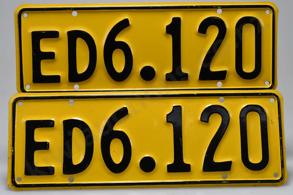 NZ NUMBER PLATES ED6-120, 1961-1965 Image 1++