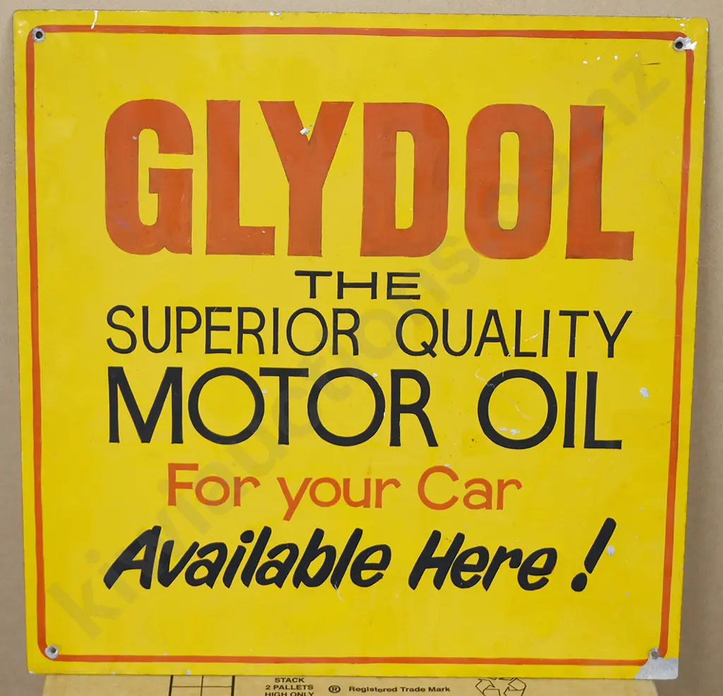 GLYDOL MOTOR OIL TIN SIGN Image 1++