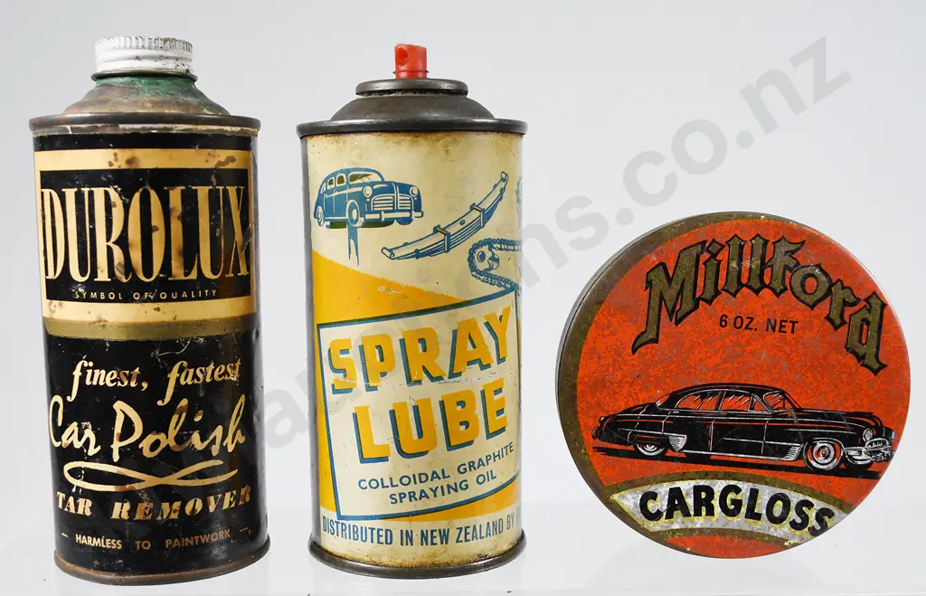DUROP, SPRAY LUBE, MILLFORD TINS Image 1++