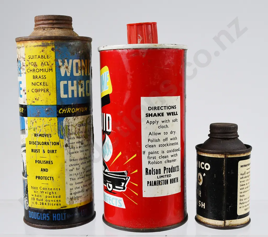 HOLTS, SILICSHINE, CHEMICO, CAR CLEANING TINS Image 1++