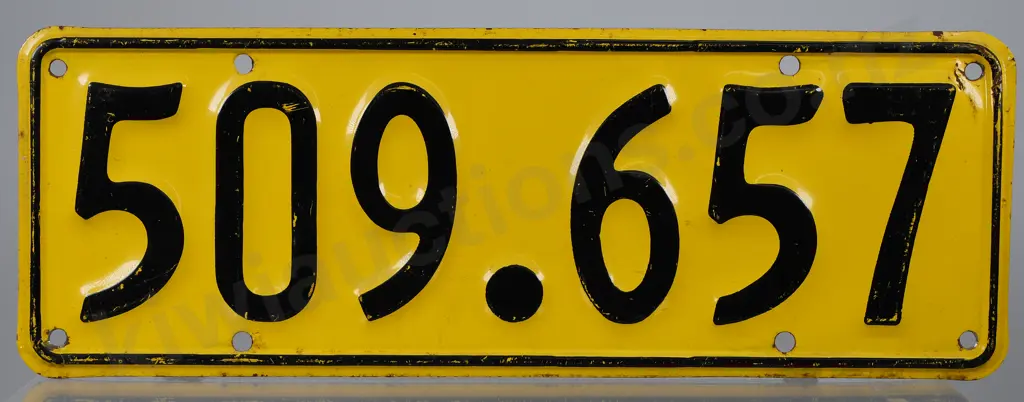 NZ TRAILER PLATE OVERRUN NUMBER PLATE 509-657 Image 1++