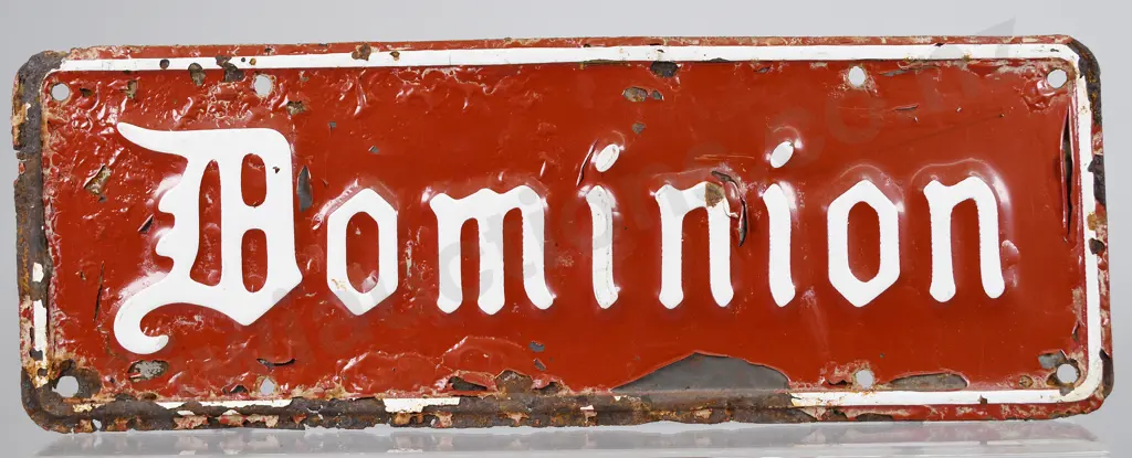 NZ NEWSPAPER GATE BOOSTER PLATE, DOMINION  1956-1961 Image 1++