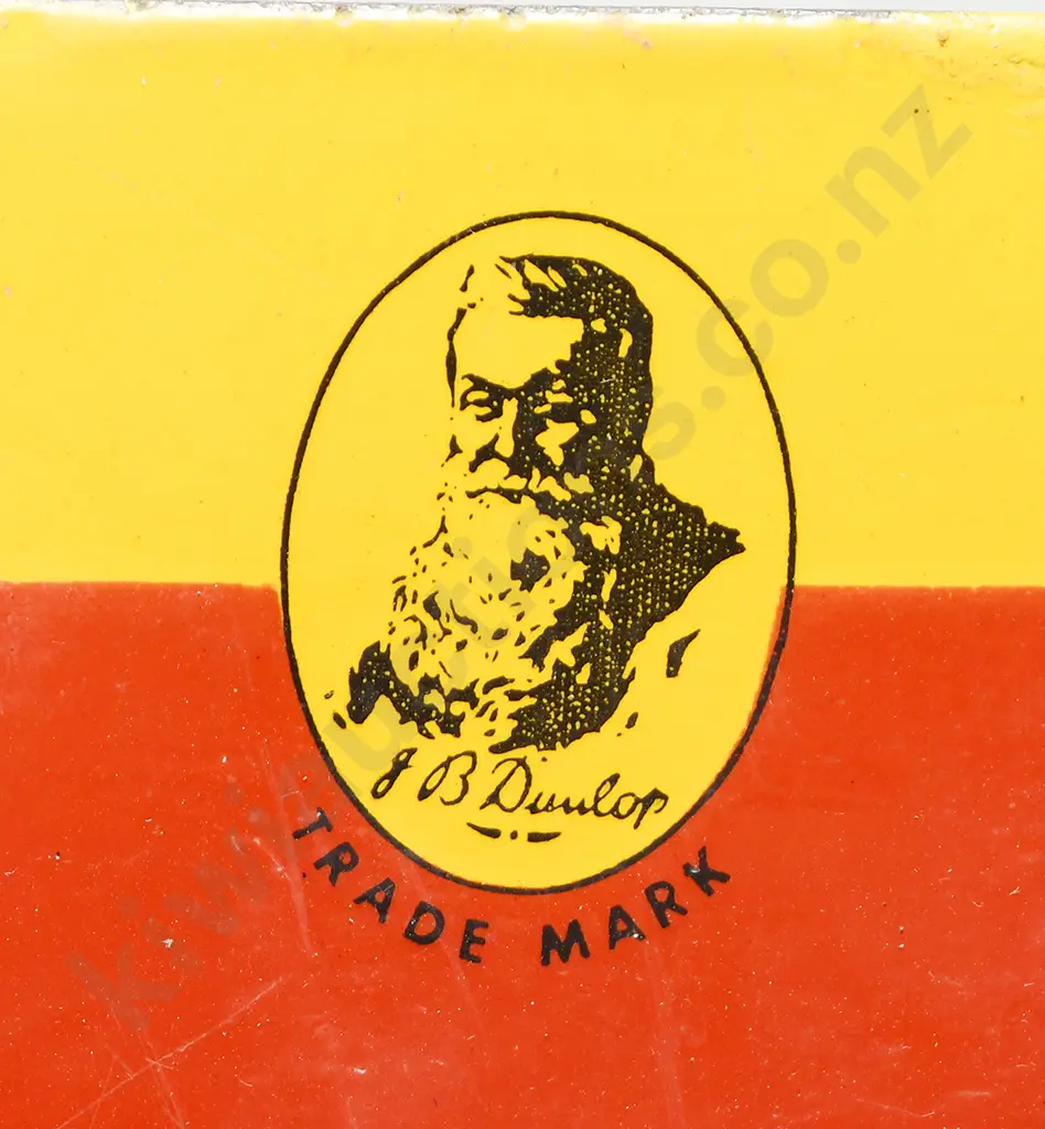DUNLOP STOCK DOUBLE SIDED ENAMEL SIGN Image 1++