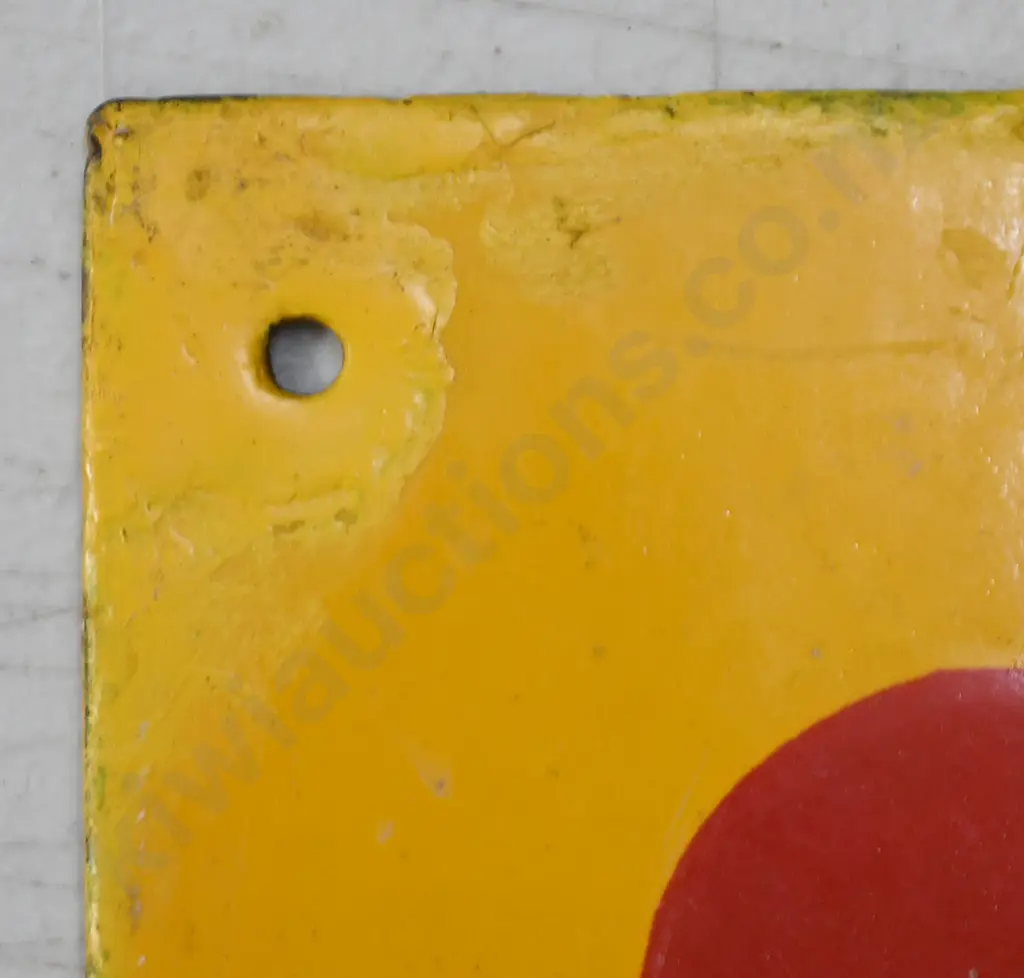 DUNLOP STOCK DOUBLE SIDED ENAMEL SIGN Image 1++