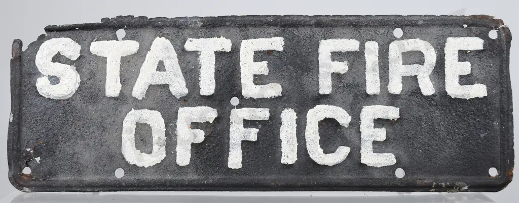 NZ NEWSPAPER BOOSTER PLATE, STATE FIRE OFFICE Image 1++