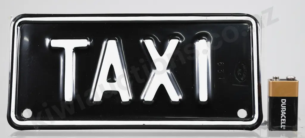 TAXI BOOSTER PLATE, 1951-1956 Image 1++