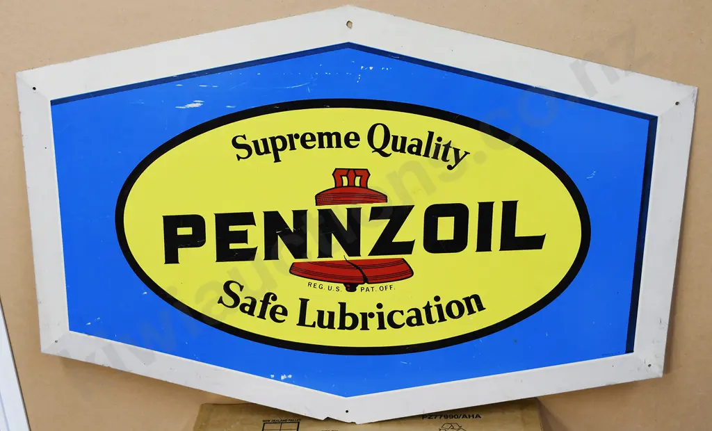 PENZOIL LUBRICATION PLASTIC SIGN Image 1++