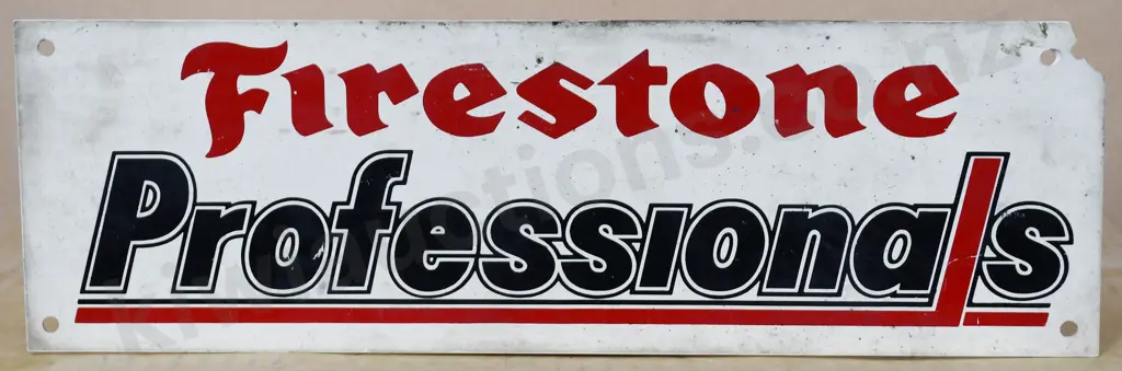 FIRESTONE PROFESSIONALS PLASTIC SIGN Image 1++