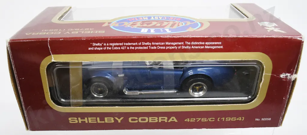 SHELBY COBRA  (1964) 1:18 DIE CAST BOXED MODEL CAR Image 1++