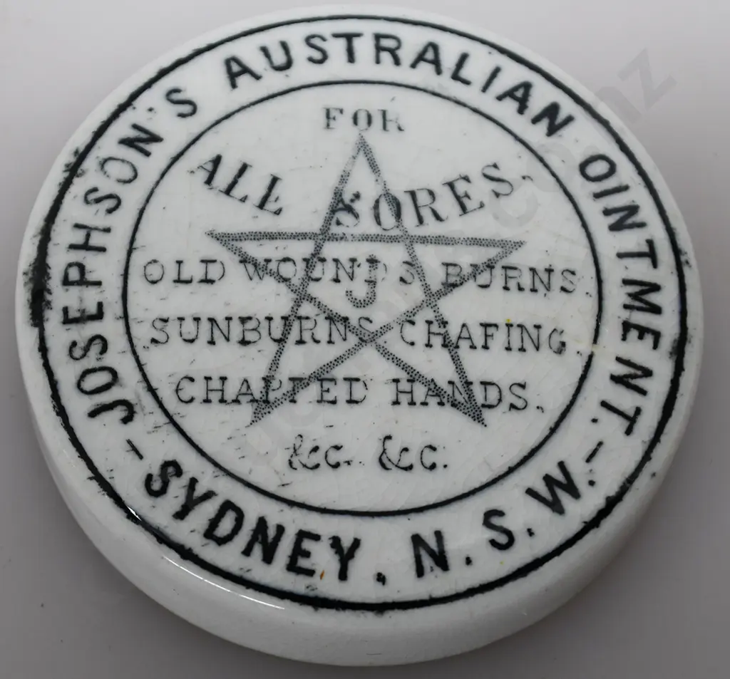 JOSEPHSON'S AUSTRALIAN OINTMENT SYDNEY POT LID Image 1++