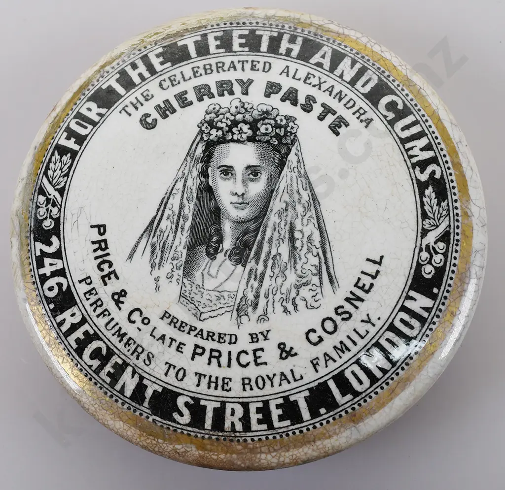 PRICE & CO ALEXANDRA CHERRY TOOTH PASTE POT LID Image 1++