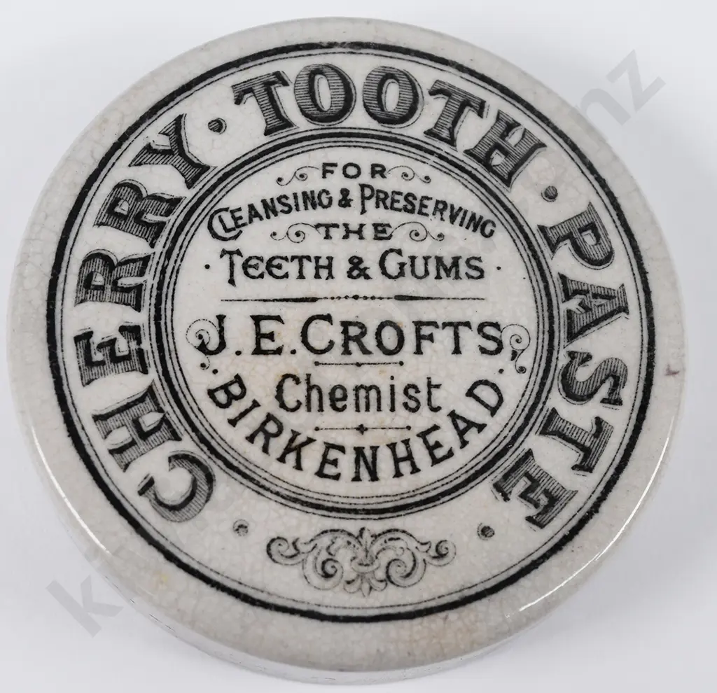 CROFTS BIRKENHEAD CHERRY TOOTH PASTE POT LID Image 1++