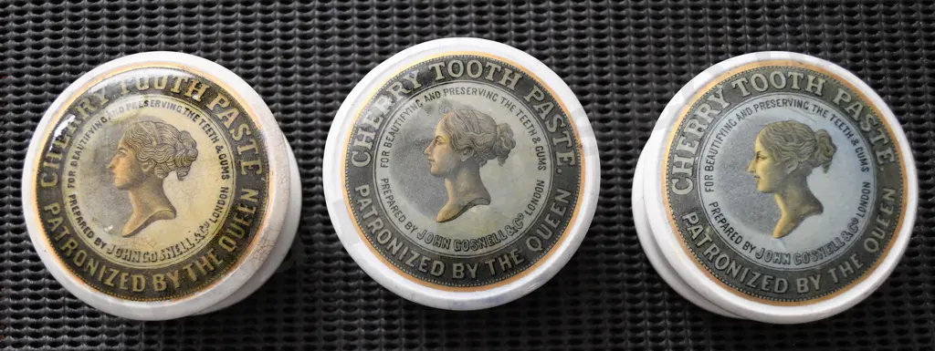 GOSNELL CHERRY TOOTH PASTE POT LIDS AND BASES Image 1++