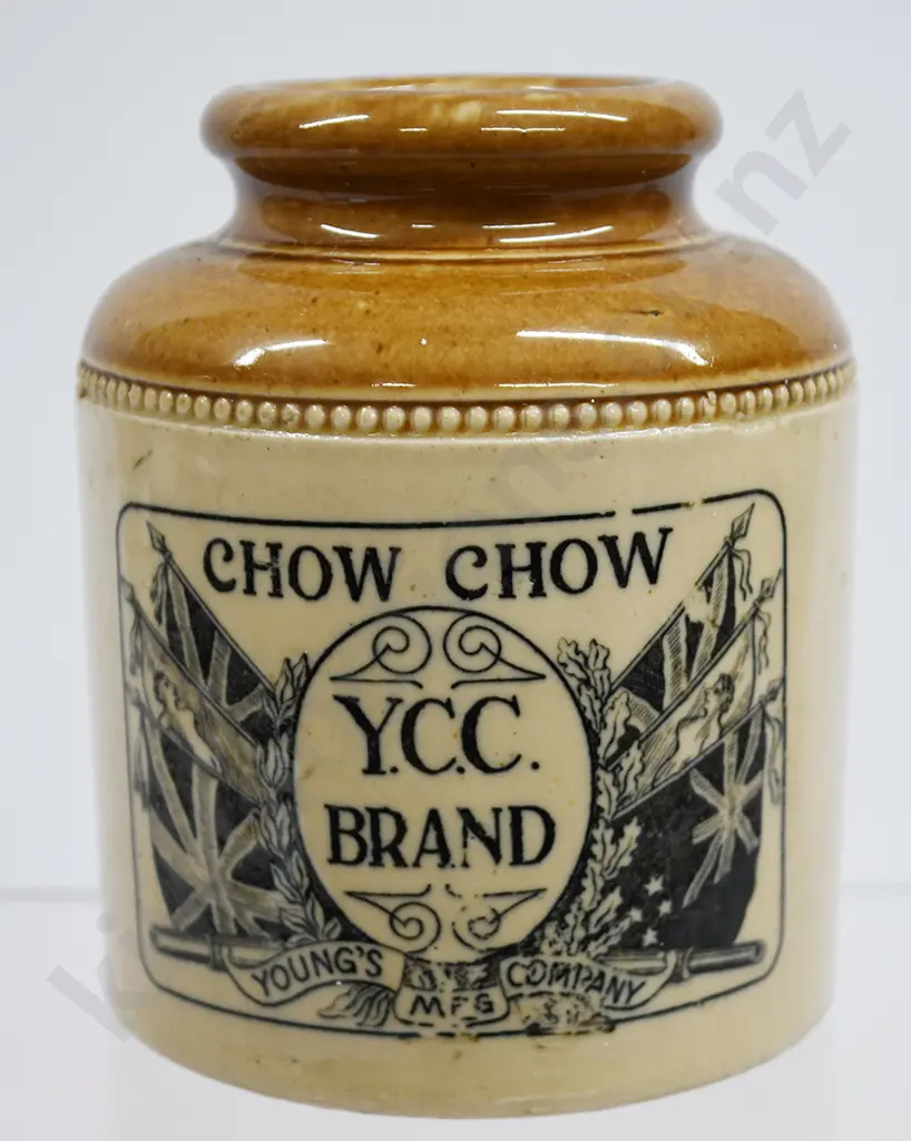 YCC CHOW CHOW STONEWARE POT Image 1++
