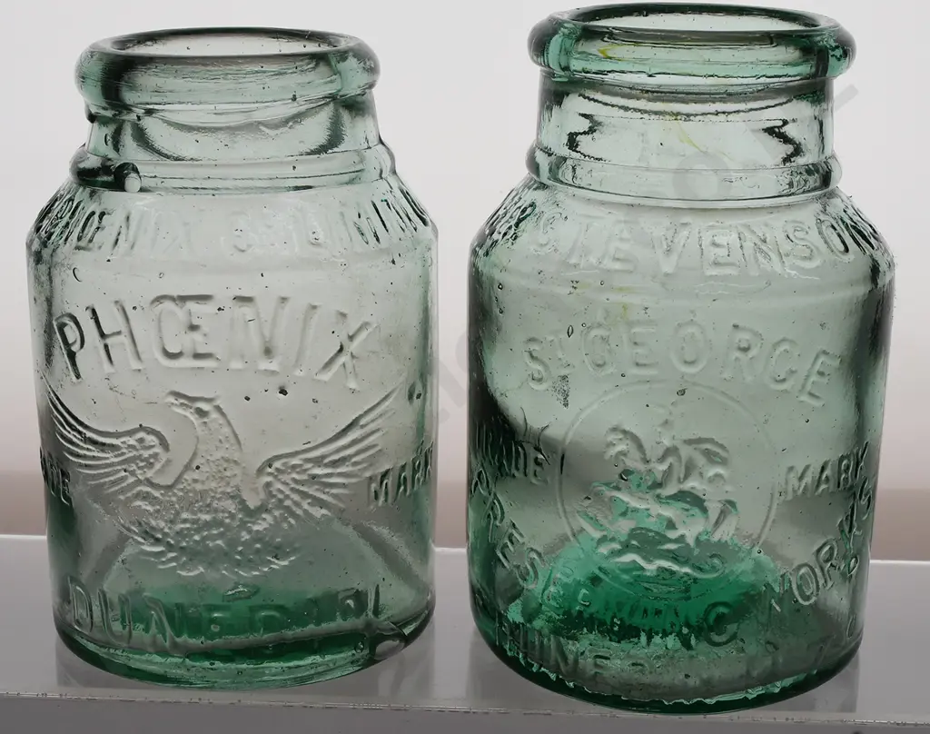 PHOENIX, IRVINE & STEVENSON DUNEDIN JAM JARS Image 1++