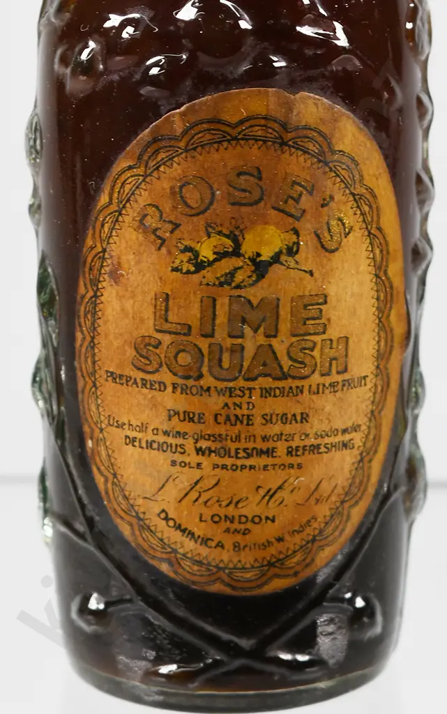 ROSE & CO LIME SQUASH LABELED AND FULL MINIATURE Image 1++