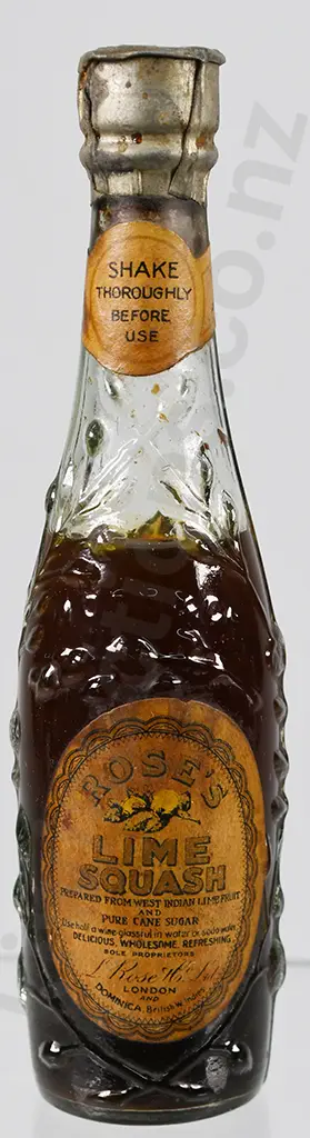 ROSE & CO LIME SQUASH LABELED AND FULL MINIATURE Image 1++