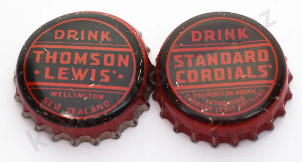 THOMSON LEWIS & STANDARD CORDIALS BOTTLE CAPS Image 1++