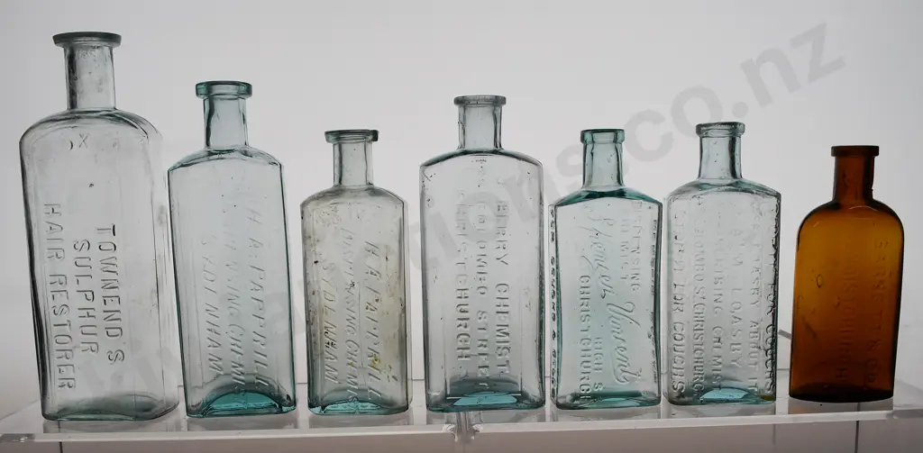 ASSORTED CHRISTCHURCH CHEMIST BOTTLES Image 1++