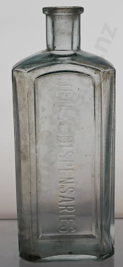 NEIL'S DISPENSARY (DUNEDIN), MANNING, POLSON LAWRENCE CHEMIST BOTTLES Image 1++