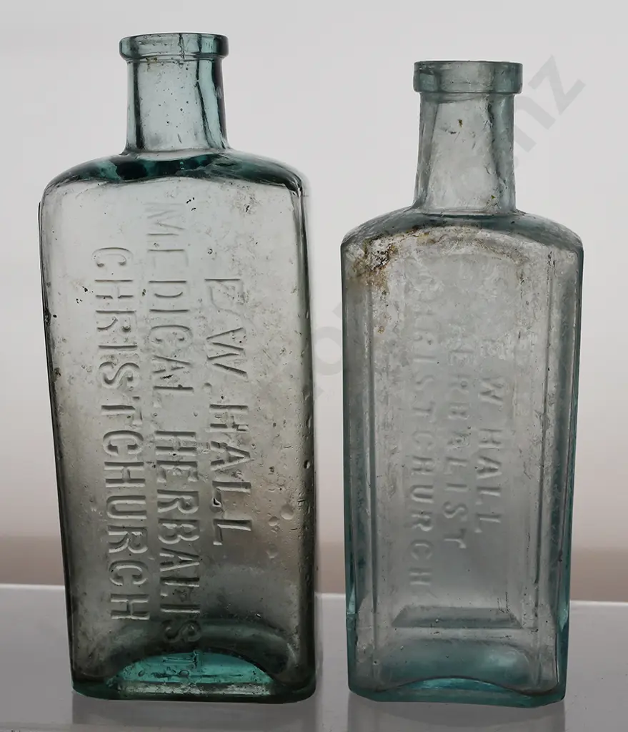HALL MEDICAL HERBALIST CHRISTCHURCH BOTTLES Image 1++