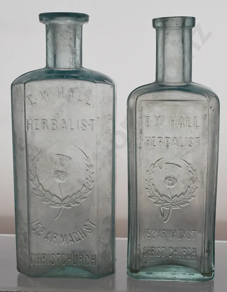 HALL HERBALIST CHRISTCHURCH BOTTLES Image 1++