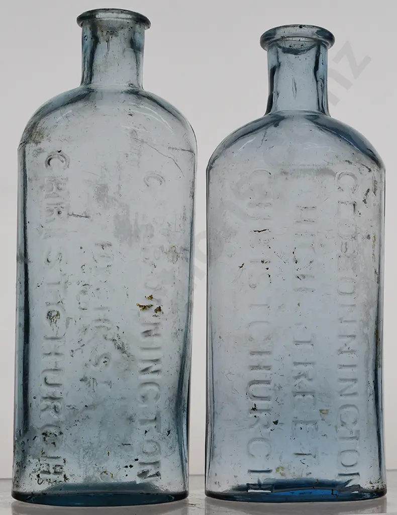 ASSORTED EARLY CHRISTCHURCH CHEMIST BOTTLES Image 1++