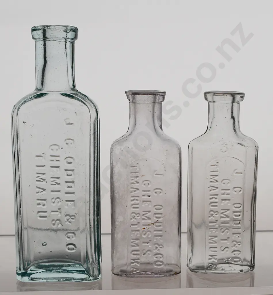 ODDIE TIMARU CHEMIST BOTTLES Image 1++