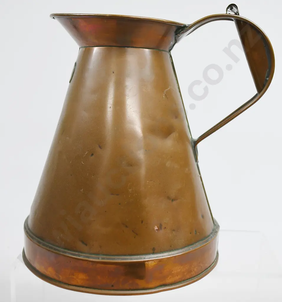 COPPER WEIGHTS AND MEASURES JUG, 1/2 GALLON Image 1++