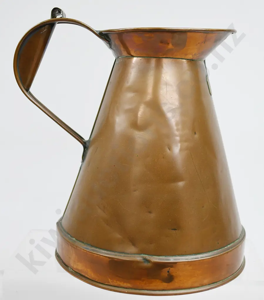 COPPER WEIGHTS AND MEASURES JUG, 1/2 GALLON Image 1++